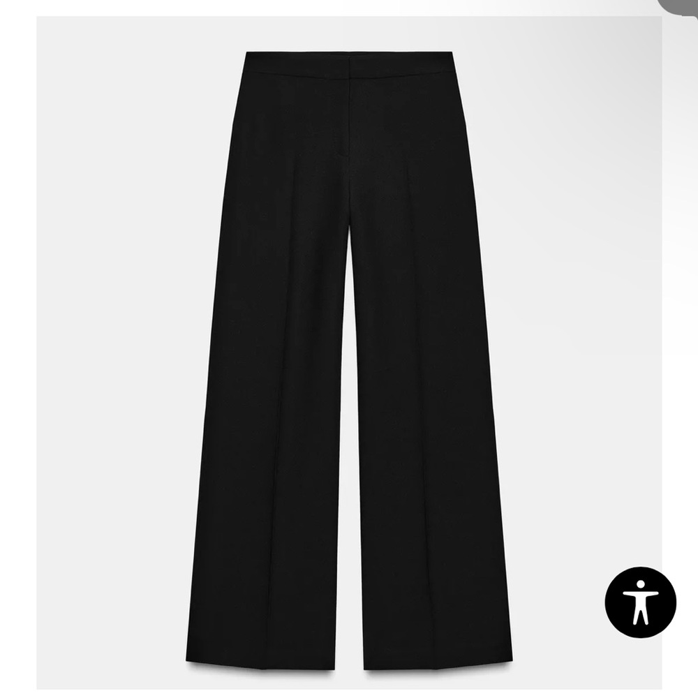 Zara Black Wide-Leg Women's Pants